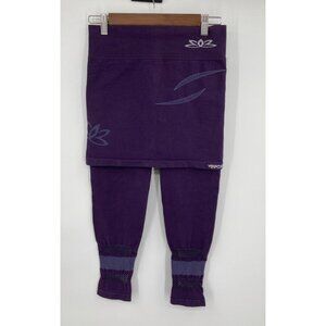 Yogimasti Lotus Yoga Skirt Capri With Jacquard Skirt Purple Size 10-12 Organic